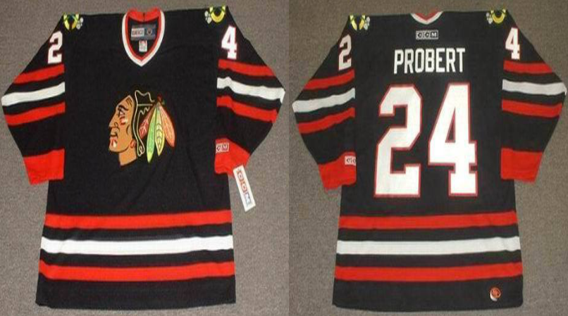 2019 Men Chicago Blackhawks #24 Probert black CCM NHL jerseys